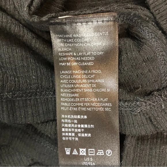 We The Free Black Long Sleeve Citrine Waffle Knit Tee size Small - Picture 10 of 11